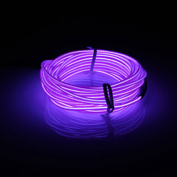 5m el led flexibel soft buisdraad neon glow car strip strip light xmas decor dc 12v