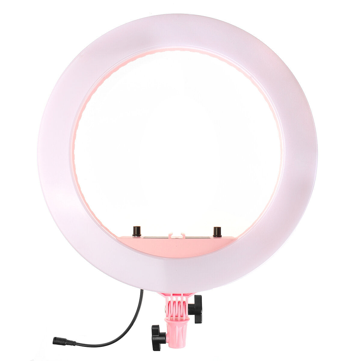 100-240v 18 inch ringlicht mobiele telefoon live schoonheid nachtlampje + slang telefoonclip + ptz traploos dimmen