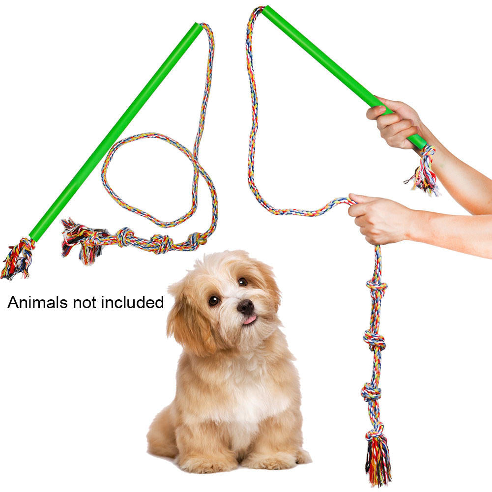 dog rod toy pet teaser kauwtouw interactieve stick colorful rotar outd ...