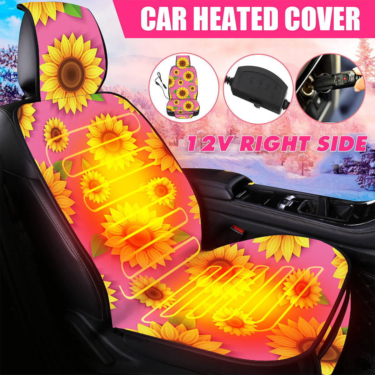 universele 12v auto verwarmd zitkussen bekleding verwarmingsverwarming auto auto-onderdelen