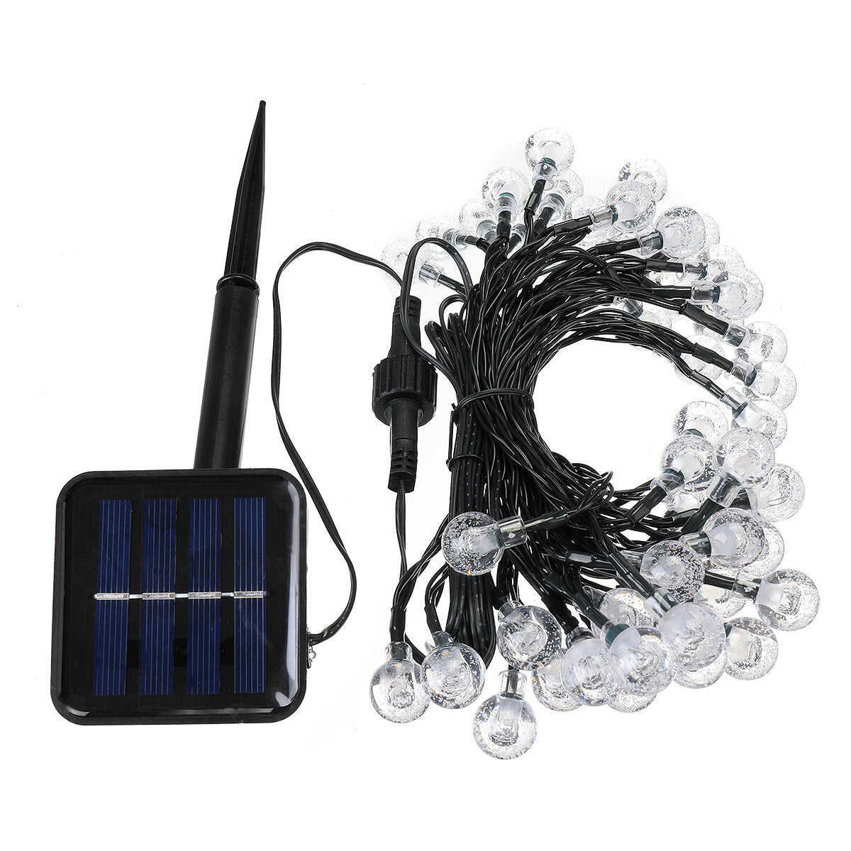 9.5m usb + zonne-energie 50 led string light outdoor garden path yard waterproof decor lamp