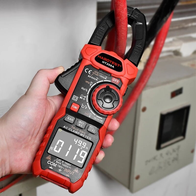 habotest ht208a / ht208d 1000 v 1000a digitale multimeter profesional amperometrische stroomtang ac dc true rms capaciteit elektricien reparatie tools