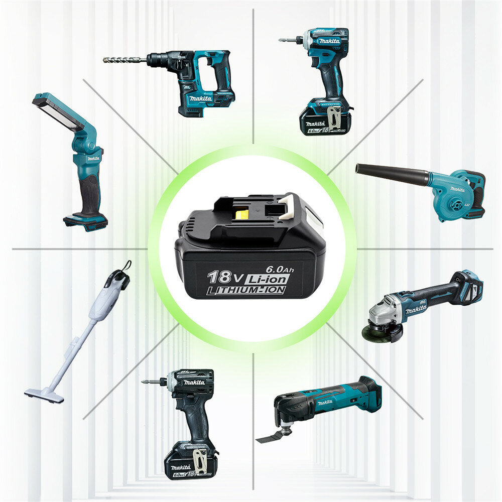 18 v 3.0 / 4.0 / 5.0ah / 6.0ah batterij power tool batterij voor makita bl1860 bl1850 bl1840 bl1830 bl1825 bl1835 bl1845 194204-5 194205-3 lxt-400 draadloze batterij