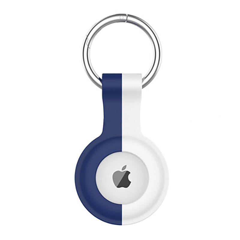 voor apple airtags beschermhoes mouw schokbestendig anti-kras anti-val beschermhoes shell met sleutelhanger