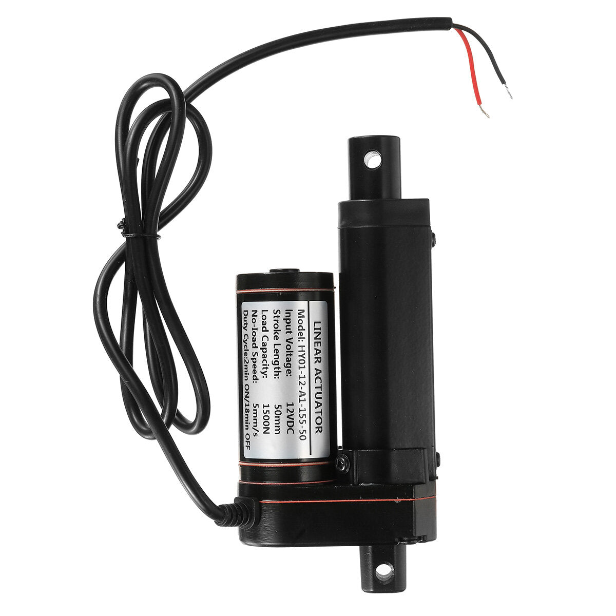 1500n dc 12 v 30 w 50-250mm lineaire actuator motor aluminium 5 mm / s miniatuur lineaire actuato voor intrekbare bed