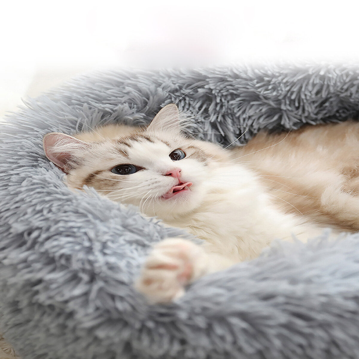 70 cm pluche fluffy soft pet bed voor katten & honden kalmerende bed pad soft mat thuis