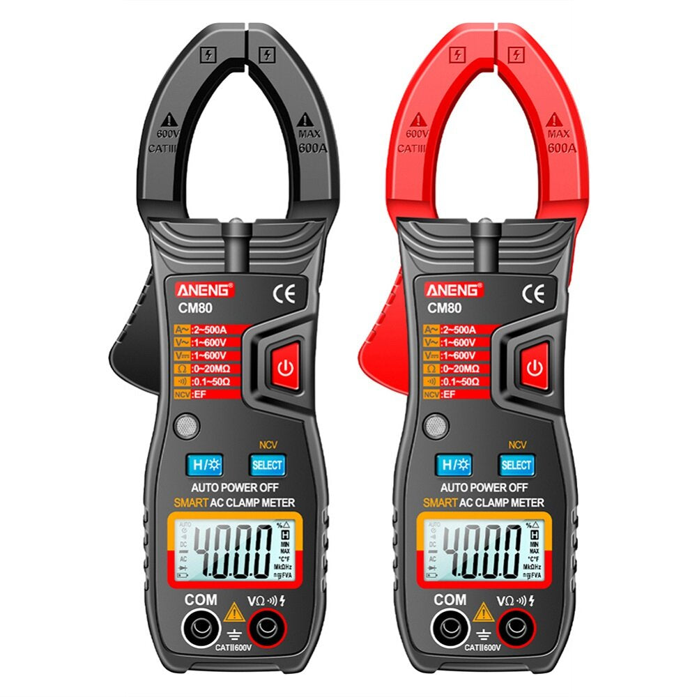aneng cm80 4000 telt smart digitale stroomtang dc stroom spanning weerstand tester auto bereik ncv multimeter