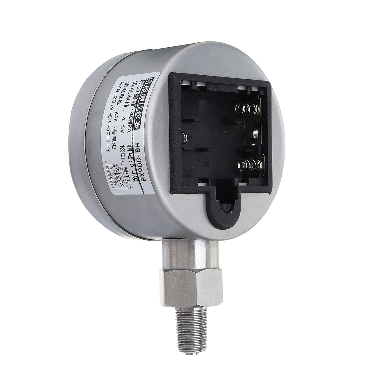 Digitale hydraulische manometer, elektrische digitale hydraulische manometer 400BAR 0-40Mpa 10000PSI LCD-scherm met G1/4-connector