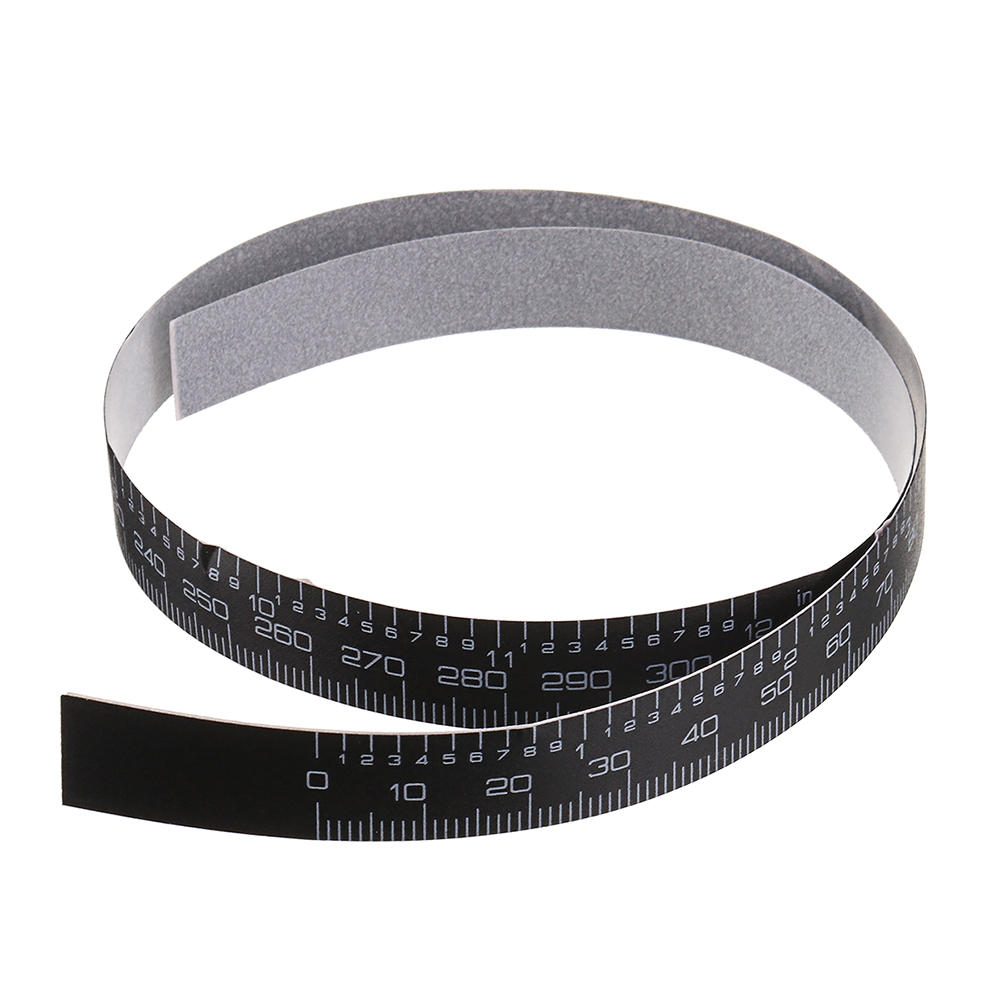 0-100/150/200/300mm zelfklevende metrische / inch liniaal zwarte tape voor vervanging van digitale schuifmaat