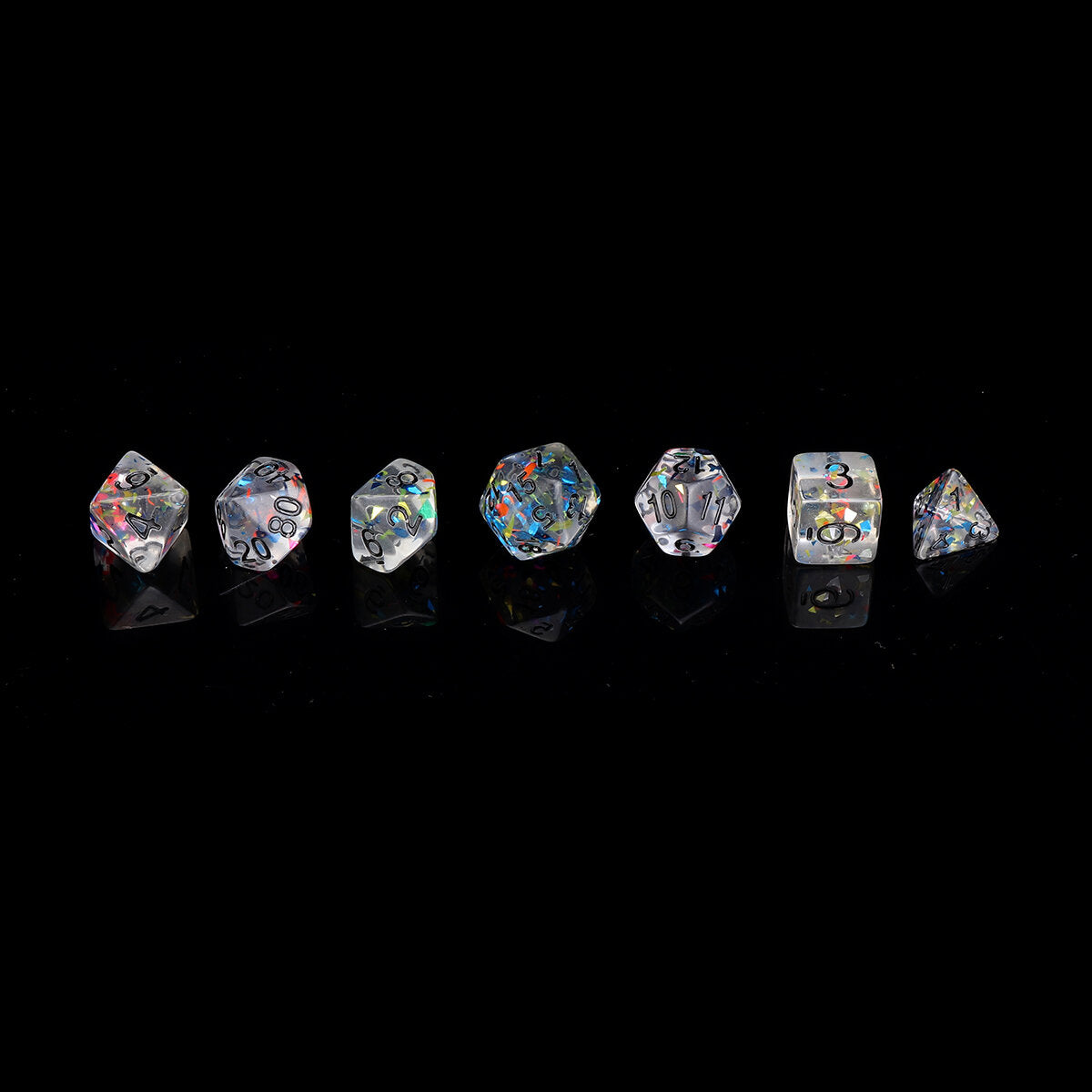7-delige galaxy polyhedral dice resin mirror dices set rollenspel board party table game gift