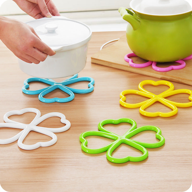 nieuwe hartvormige bloemvorm pvc antislip table isolatie mat heatpad kitchen placemats