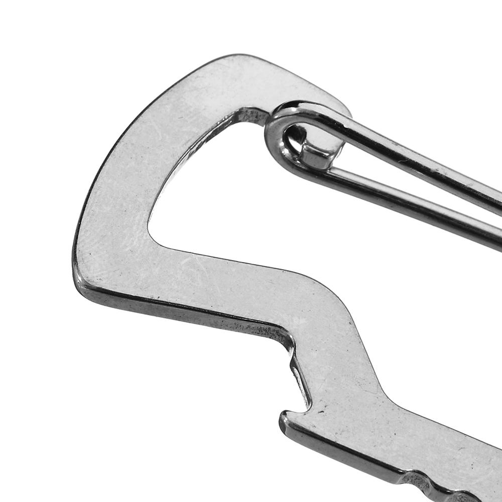 mini gehoornde haai d-vorm flesopener slot snel hangend roestvrij staal multifunctioneel edc-gereedschap