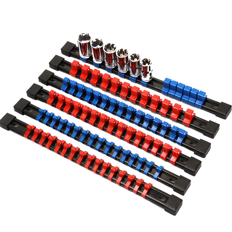 3/6 stuks dubbelzijdige socket houder plastic socket houder 1/2-3/8-1/4 universele socket houder: