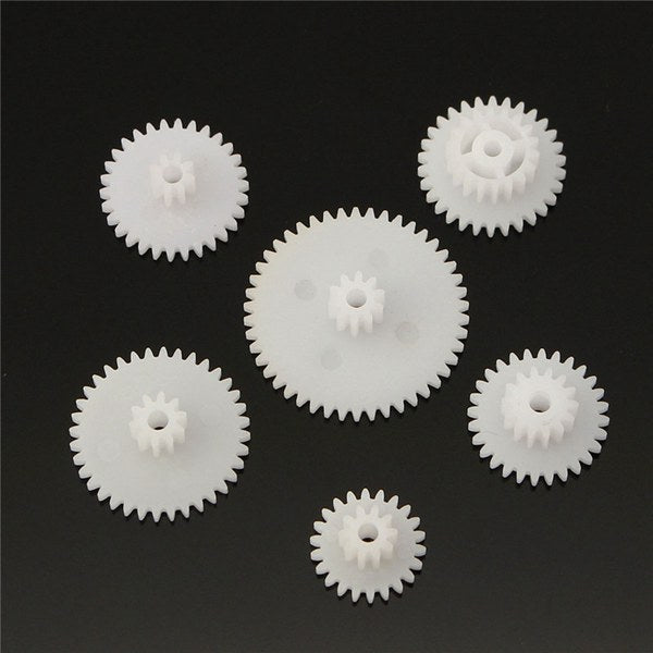 10st white gear 2mm dhz model toy motor shaft plastic gear accessoires