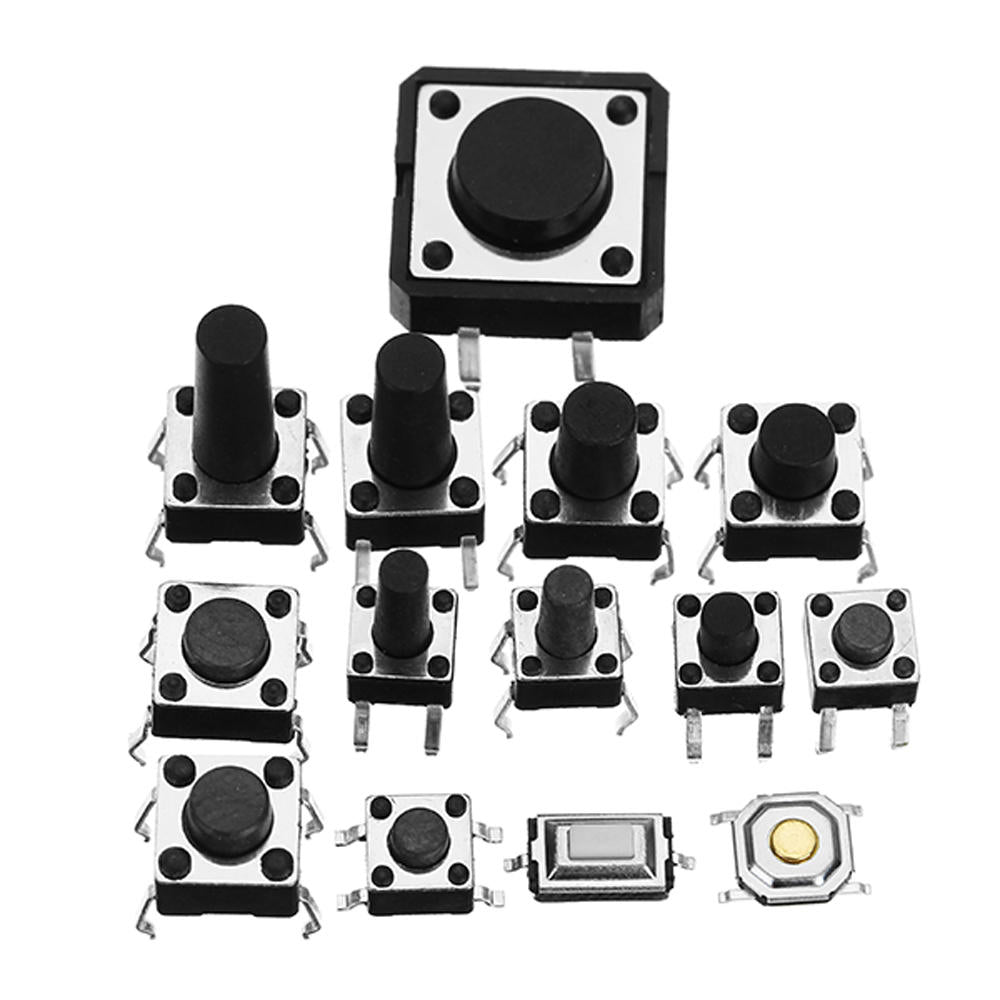 mini-drukknop pakket micro-schakelaar switch 12 soorten 30 stuks