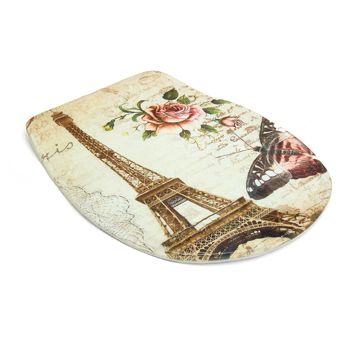 3 stuks/set eiffeltoren flanel vloer voetstuk tapijt deksel wc cover bad tapijt mat