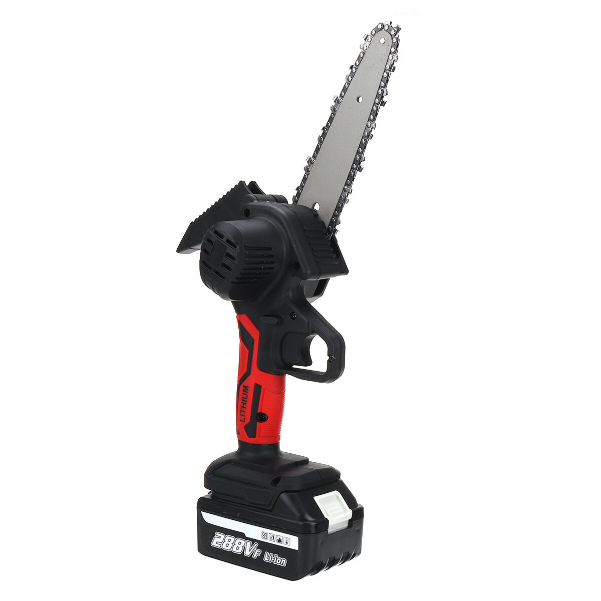 6 inch 1200 w elektrische kettingzaag snoerloze snoeien kettingzaag tuin boom logboekregistratie houtbewerking tool w / 1/2 stuks batterij