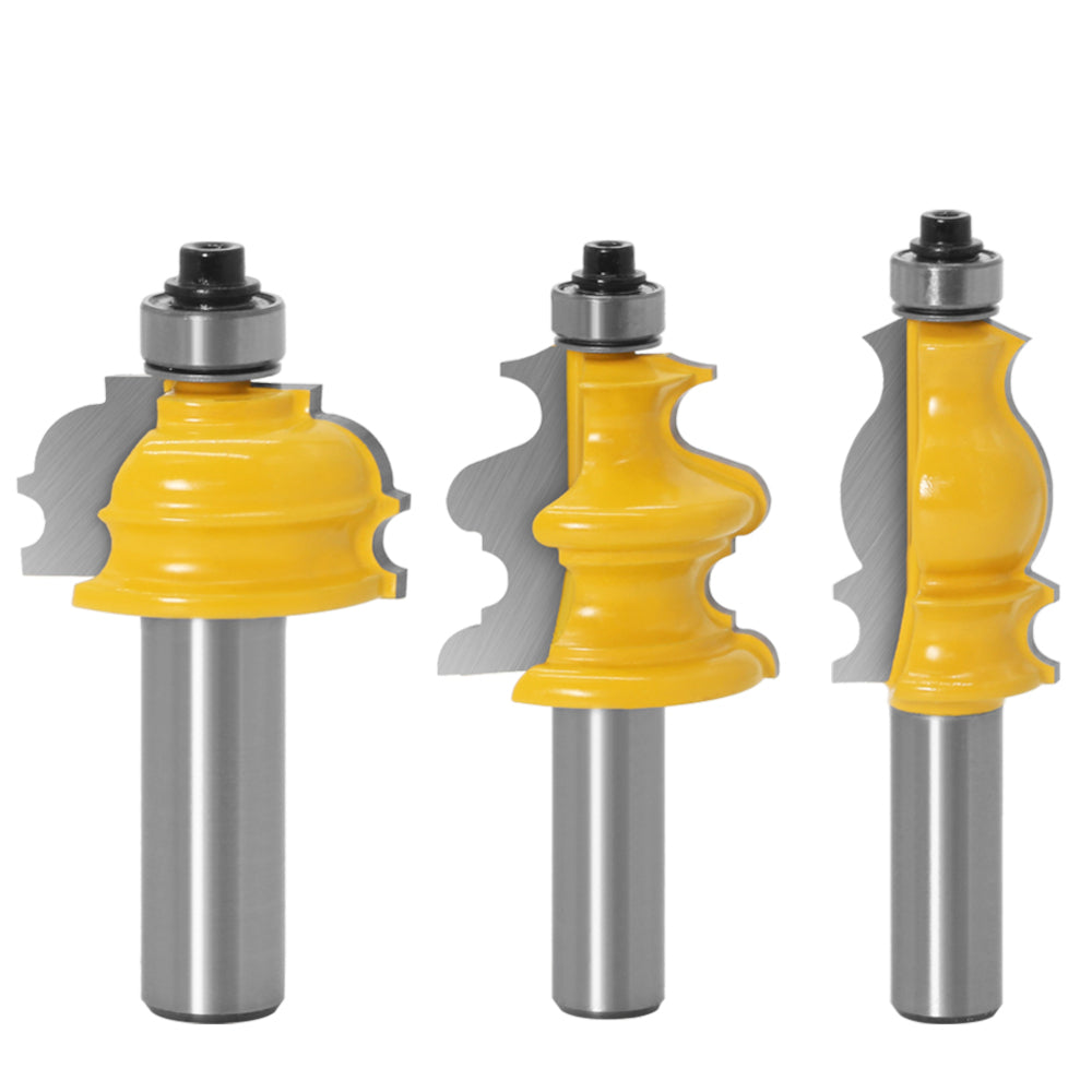 10 stuks 12mm schacht architectonische moulding leuning frezen set behuizing base cnc lijn houtbewerking snijders gezicht mill