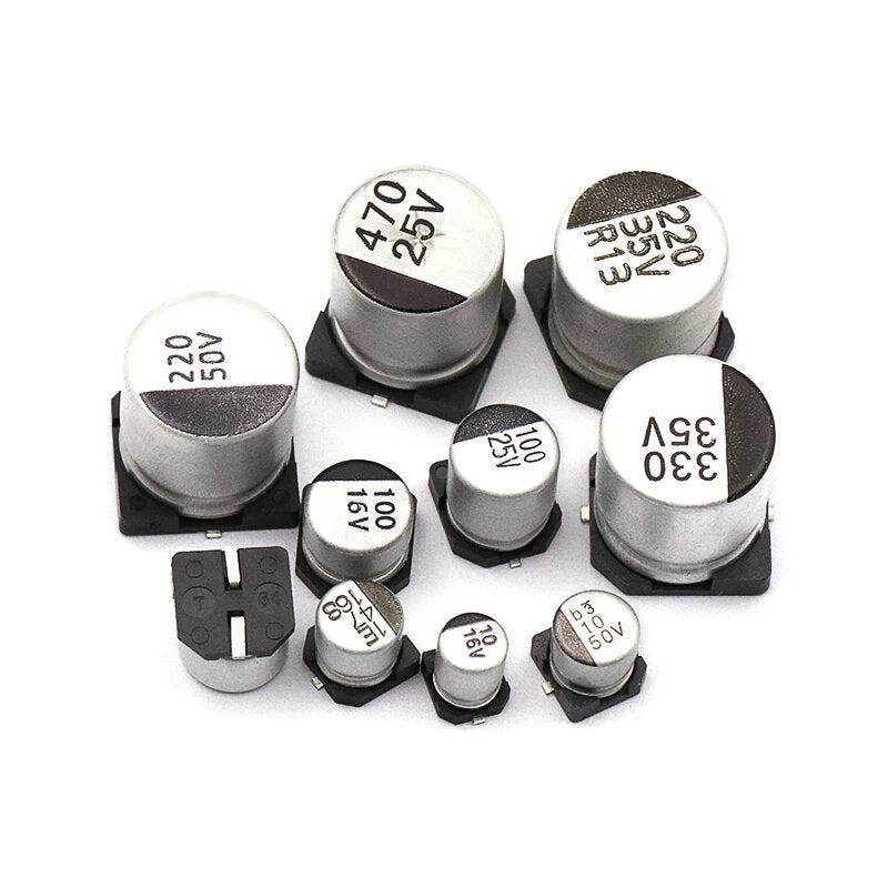 1uf ~ 1000uf 6.3v-50v 400 stuks 24 waarde smd aluminium elektrolytische condensatoren assortiment kit