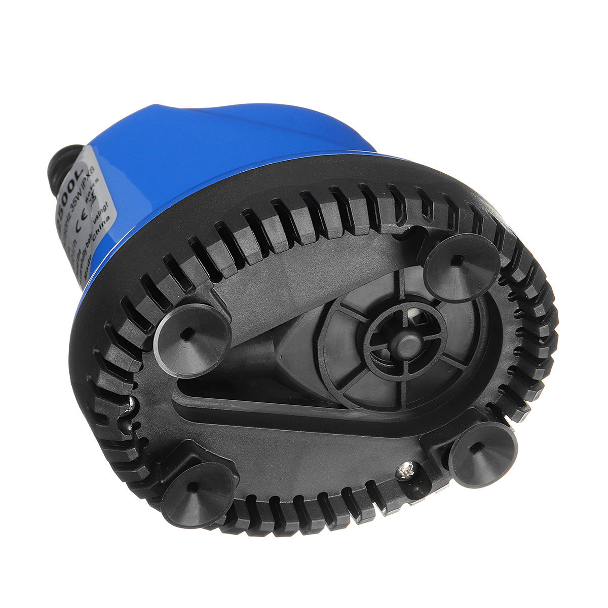 AQQA Aquarium waterpomp, 2000 l/u, ultrastille aquariumdompelpomp, 2,0 m hoge lift aquariumpomp met zij/onderzuiging voor vijver, fontein, tuin, zwembad, hydrocultuur