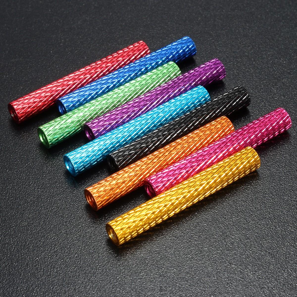 m3as16 50 stuks m3 30 mm gekartelde afstandsbout aluminiumlegering 6061 geanodiseerd afstandshouder multicolor