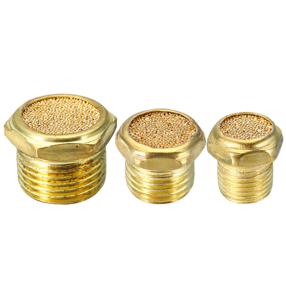 pneumatische magneetventiel koperen uitlaat 1/8 1/4 3/8 inch platte kop uitlaat uitlaatventiel