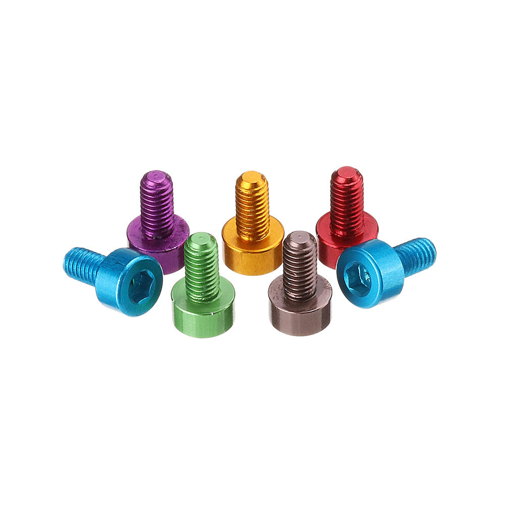 m3ah10 10 stuks m3 × 6mm binnenzeskantschroef m3 dopkopbout 7075 aluminiumlegering multikleur