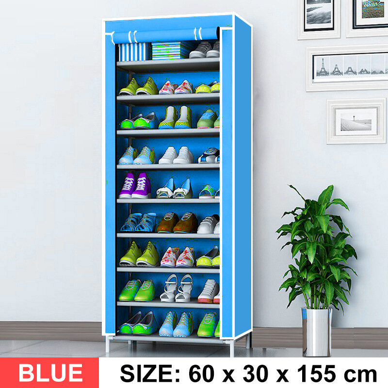 10 tier dhz schoenenrek draagbare opbergkast organizer garderobe stofdicht