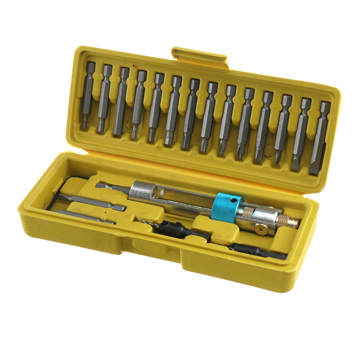 20 stuks/set verzinkboor hss schroevendraaier gereedschap boor driver kit flip drive draagbare lz