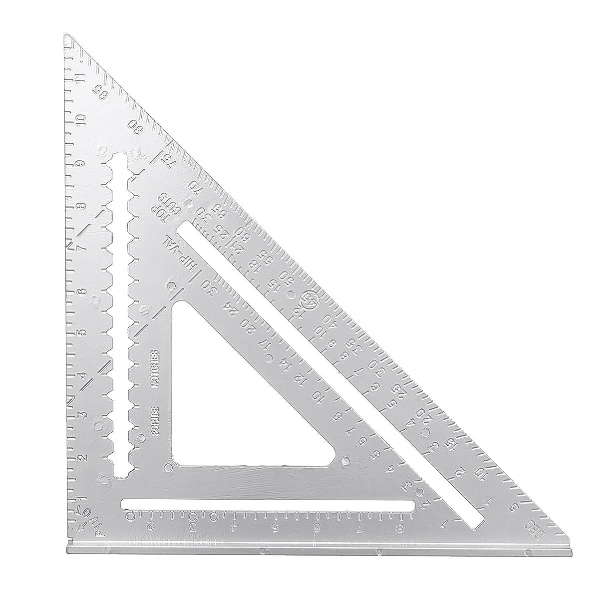 12 inch aluminium haakse driehoek liniaal gradenboog framing meetinstrumenten