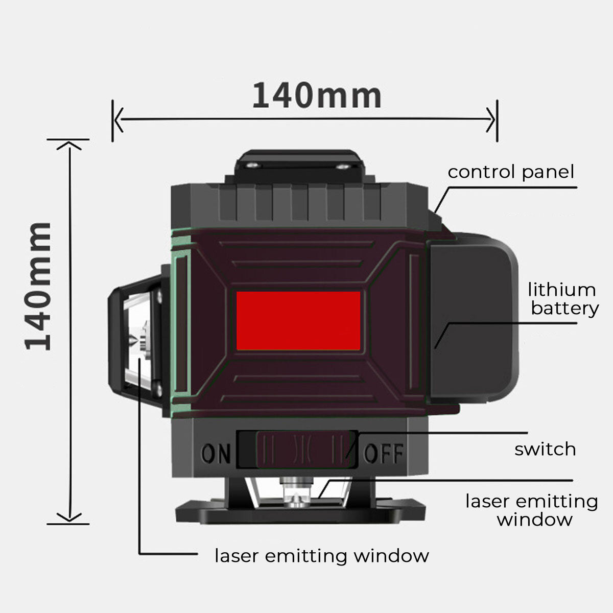 8/12/16 lijn 360° horizontaal verticaal kruis groen licht laserniveau zelfnivellerende maatregel laserstraal afstandsbediening