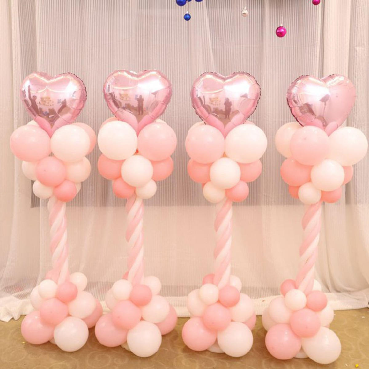 plastic paalstokken voor boogkolomballonnen basisstandaard bruiloftsfeestdecoraties