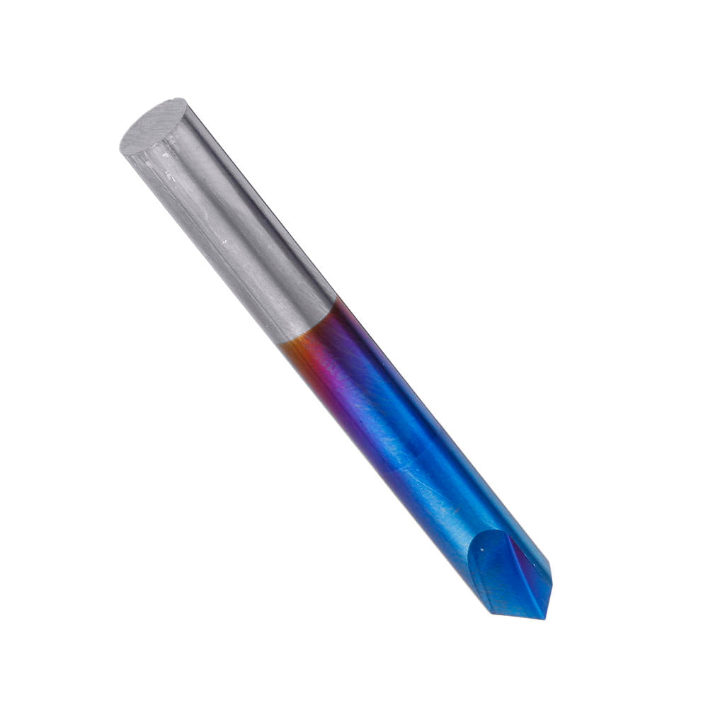 2-12mm 90 graden nano blauw gecoate afschuining molen 2 fluiten cnc frees verzinkboor