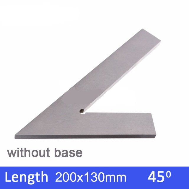 100 * 70 mm 120 * 80 mm 150 * 100200 * 130 mm 45 graden vierkante liniaal hoekmeter met brede basis staal 45 graden industrieel probeer machinist vierkant met basis