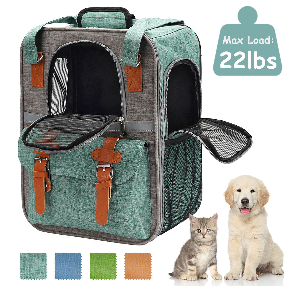 pet travel carrier rugzak 20lbs kat hond opvouwbare rugtas met verwijderbare mat puppy benodigdheden