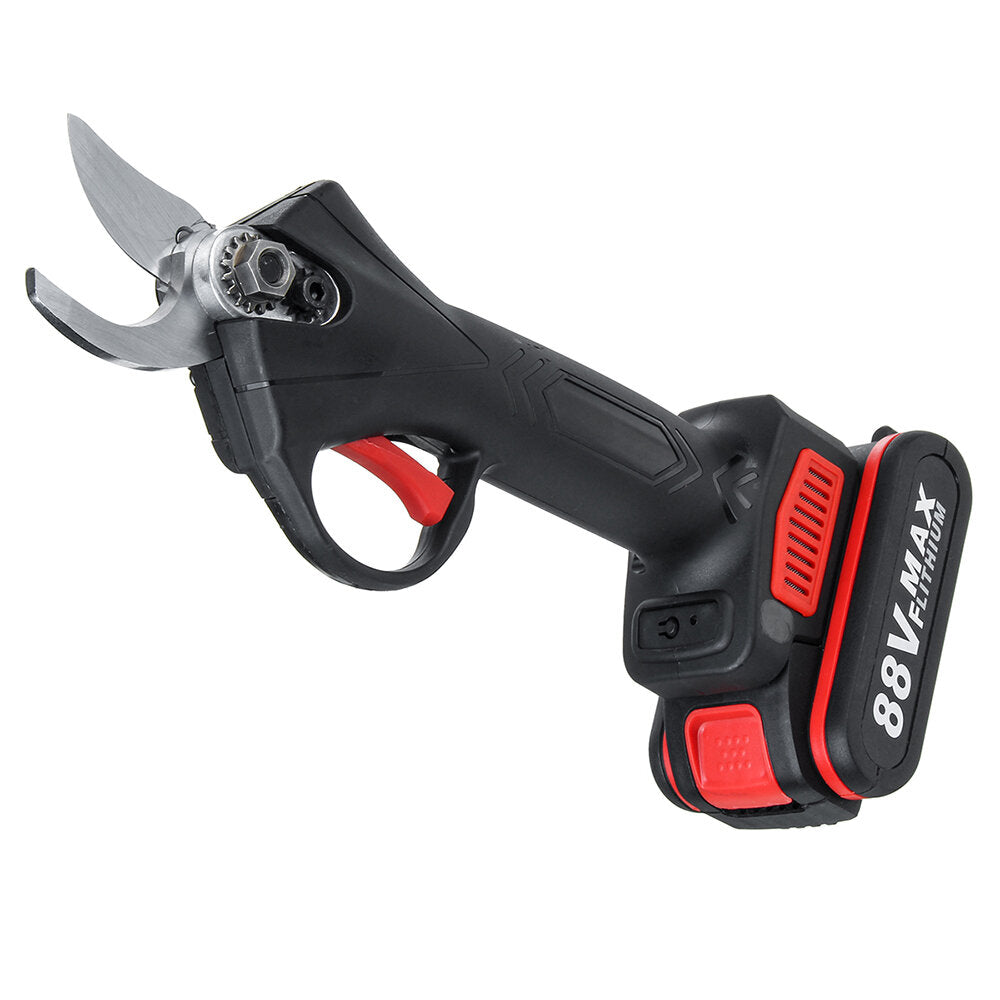 88vf draadloze elektrische snoeischaar snoeischaar 30mm tuin takken cutter w/2x batterij & plastic toolbox