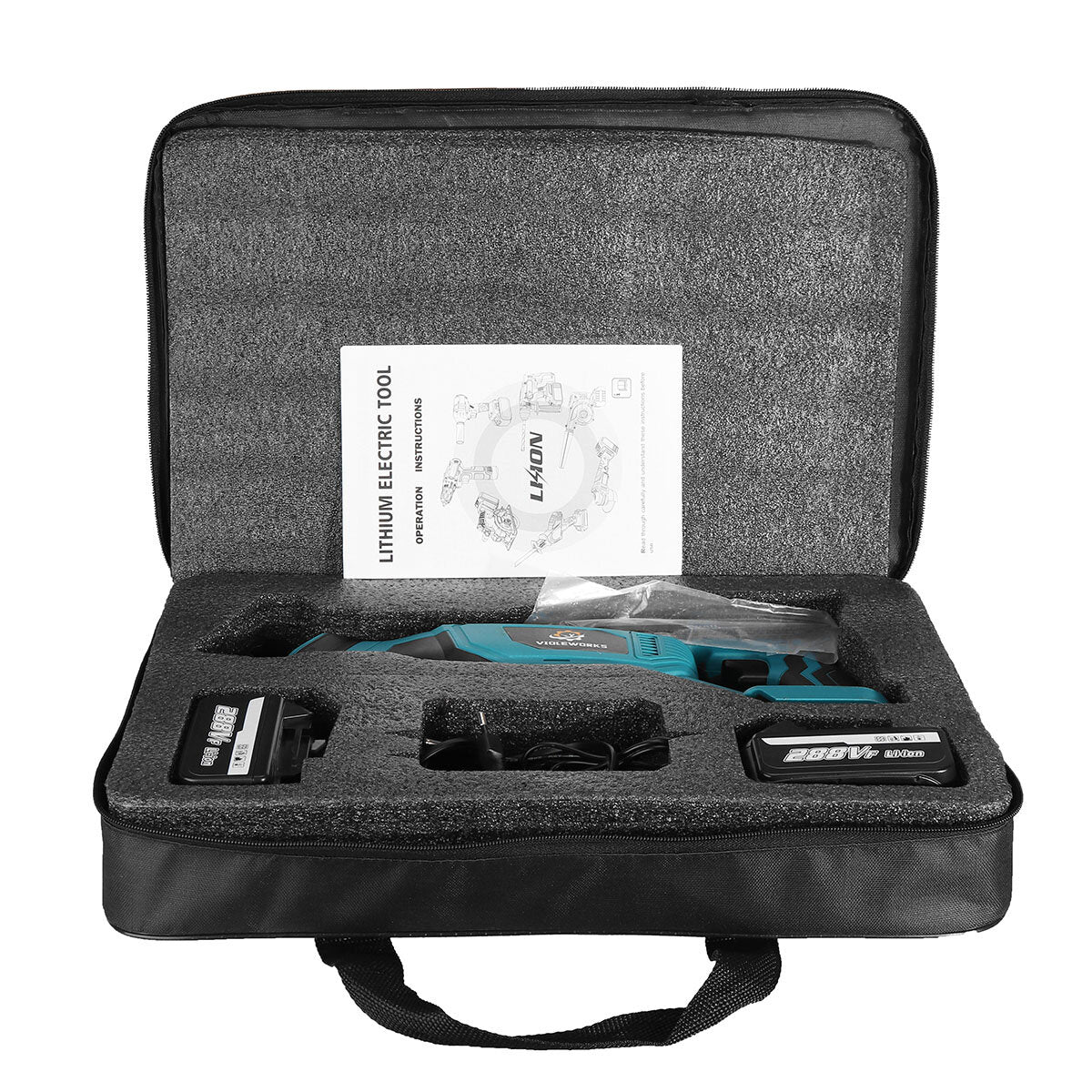 288vf 18v accu reciprozaag 4 bladen houtbewerking snijgereedschap w/1/2 stuks batterij voor 18v batterij