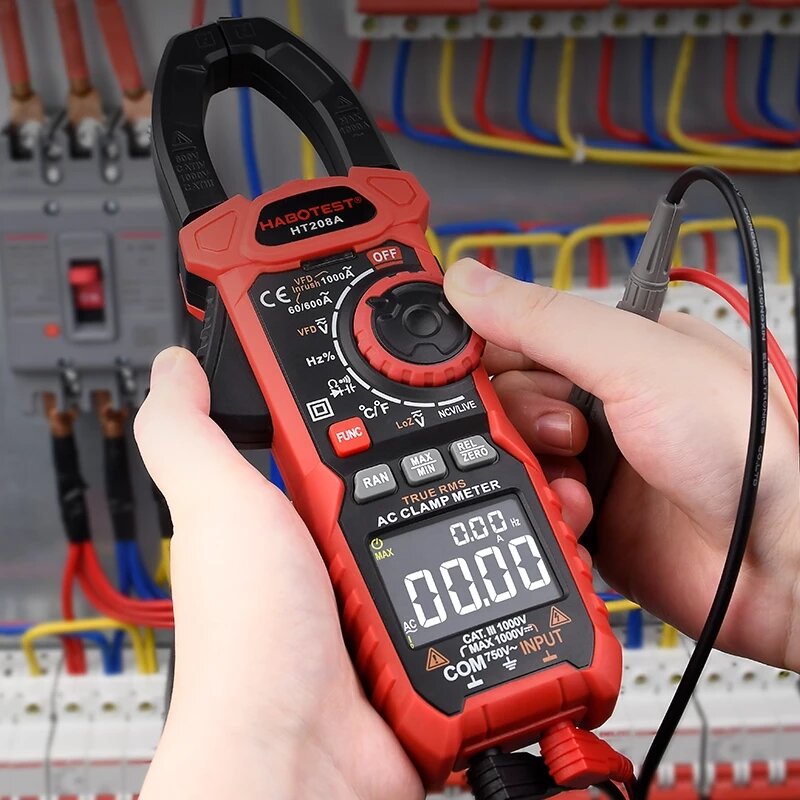 habotest ht208a / ht208d 1000 v 1000a digitale multimeter profesional amperometrische stroomtang ac dc true rms capaciteit elektricien reparatie tools