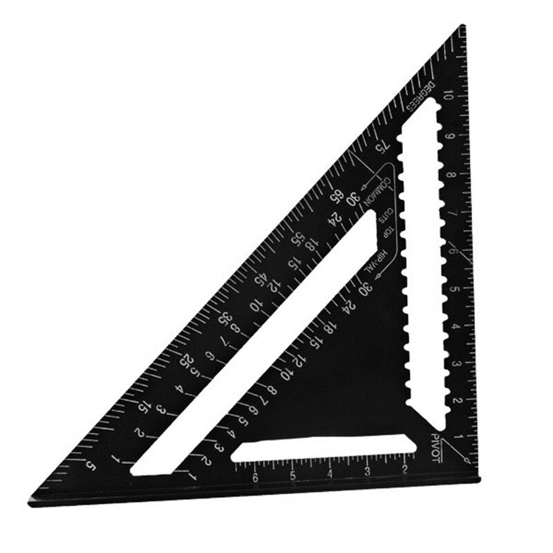 raitool ar01 260x185x185 mm metrische/imperiale aluminium zwarte driehoeksliniaal