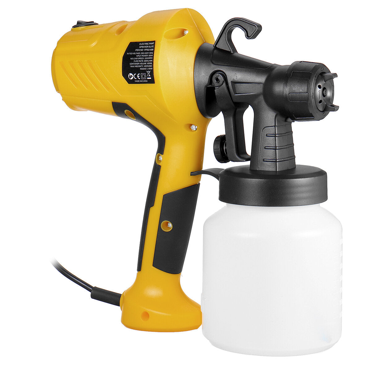 500/700w elektrische spuitpistolen 2.5 mm spuitmonden 800 ml huishoudelijke verfspuit