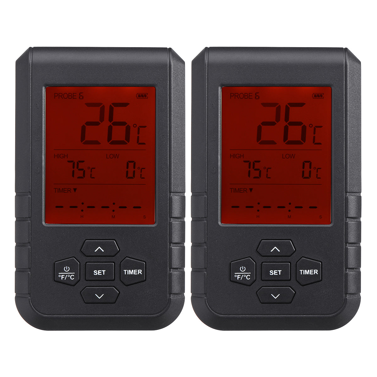 6 stks/4 stks bluetooth barbecue thermometer rvs clip koken gemakkelij