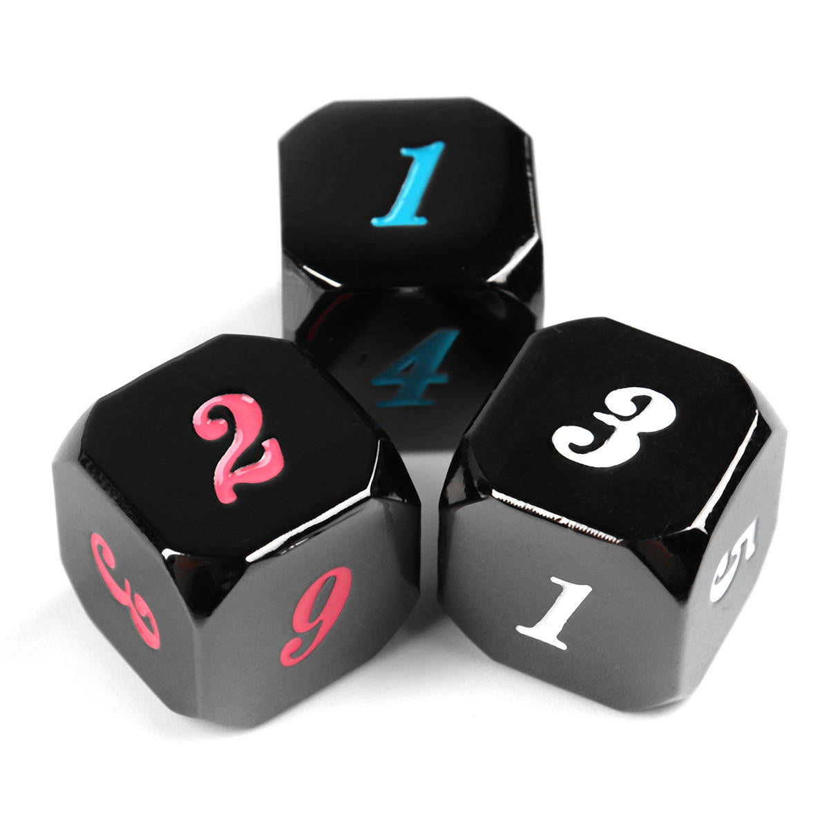 7-delige zinklegering polyhedral dobbelstenen multi-sided dobbelstenen set met tas