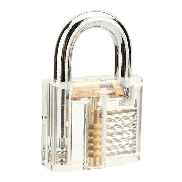 3-delige transparante cutaway binnenaanzicht van oefenhangslot slotenmaker oefentraining vaardigheidsset lock picks