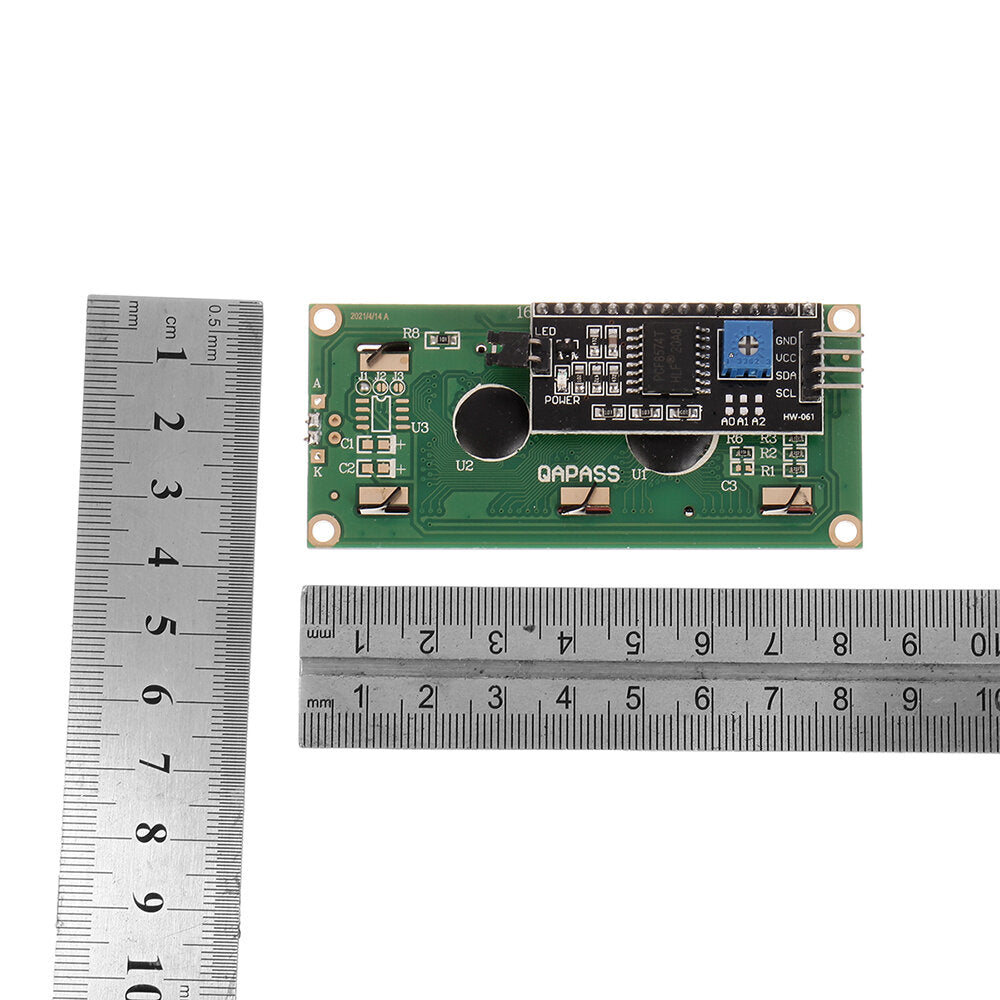 hw-060b 1602 lcd 5v geelgroen scherm iic i2c interfacemodule 1602 lcd-schermadapterkaart