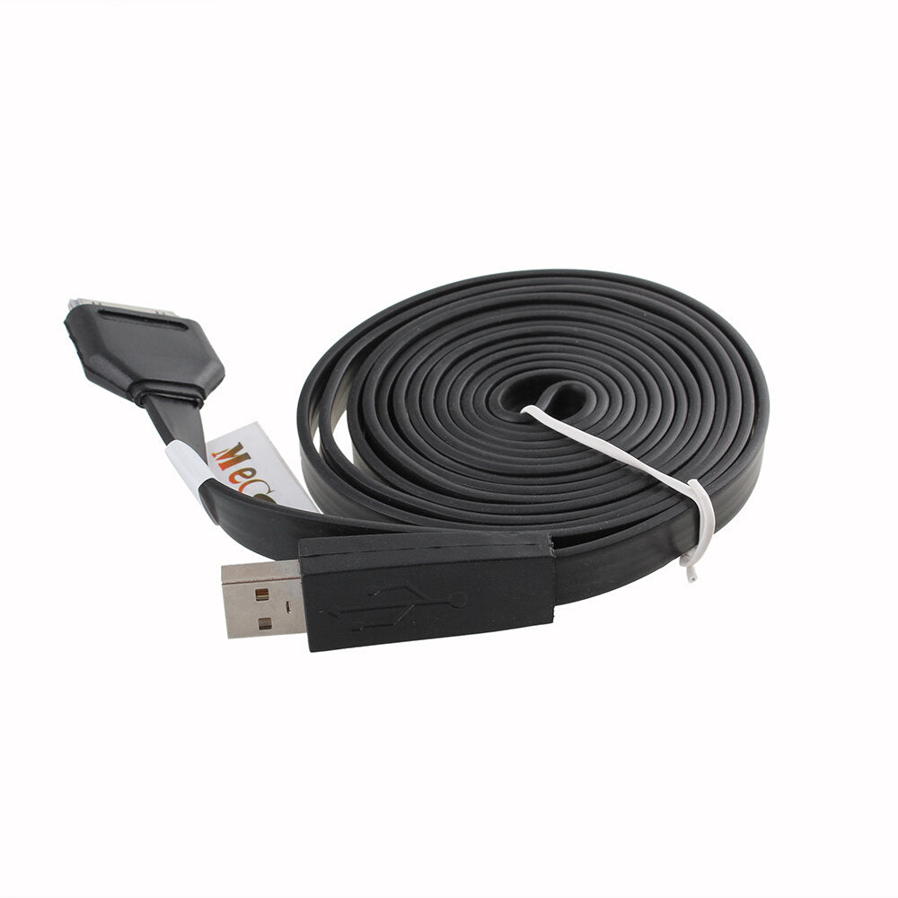 2m usb platte noodle kabel voor i phone 4 4s 1pod en 1pad 2/3 datakabel oplaadsnoer