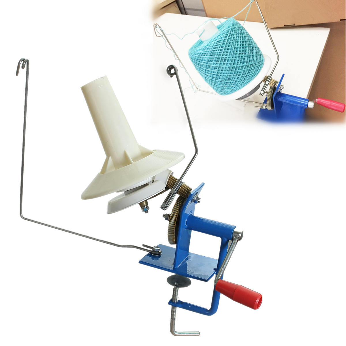 handheld heavy duty groot garen/wol/string/fiber ball winder handbediende capaciteit 10 oz