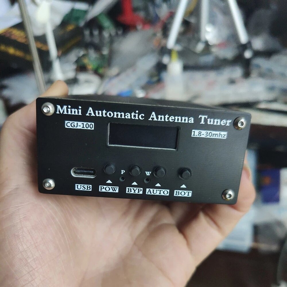atu100 automatische antenne tuner 100 w 1.8-55 mhz / 1.8-30 mhz met batterij binnen gemonteerd voor 5-100 w kortegolf radio stations