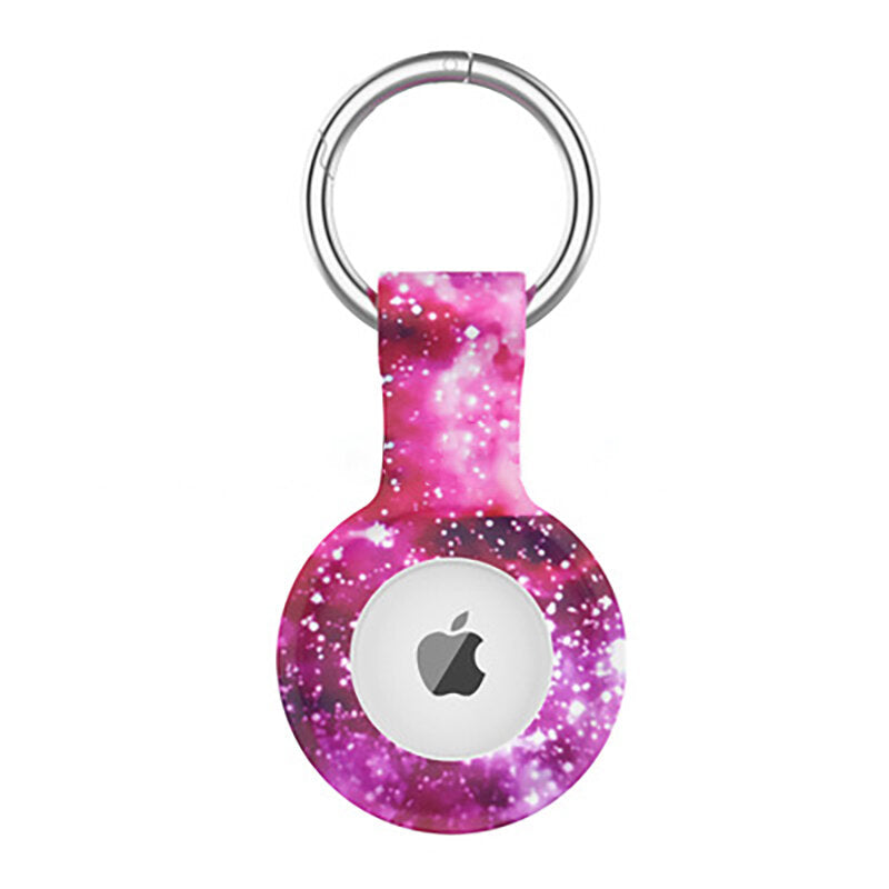 voor apple airtags beschermhoes mouw schokbestendig anti-kras anti-val beschermhoes shell met sleutelhanger
