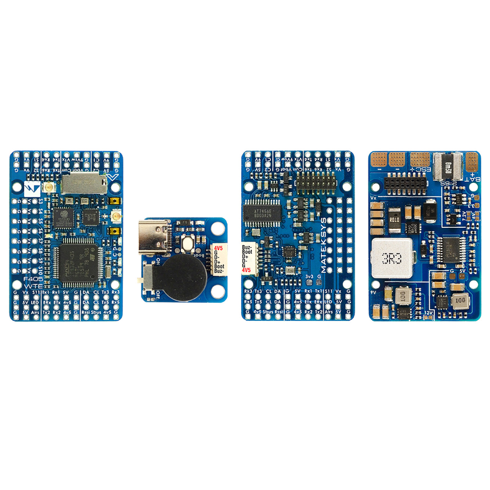 matek f405-wte flight controller stm32f405rgt6 met geïntegreerde esp32 & rx ingebouwde osd voor rc-vliegtuig