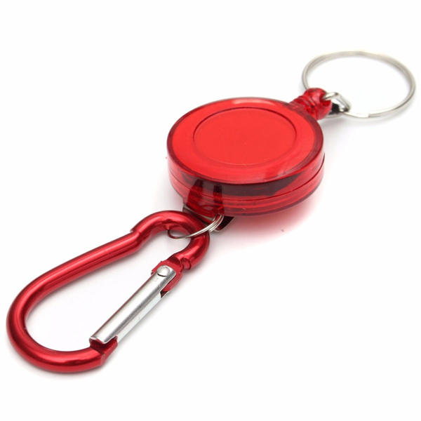 badge reel telescopische sleutel gesp karabijnhaak terugslag intrekbare houder sleutelhanger 4 kleuren